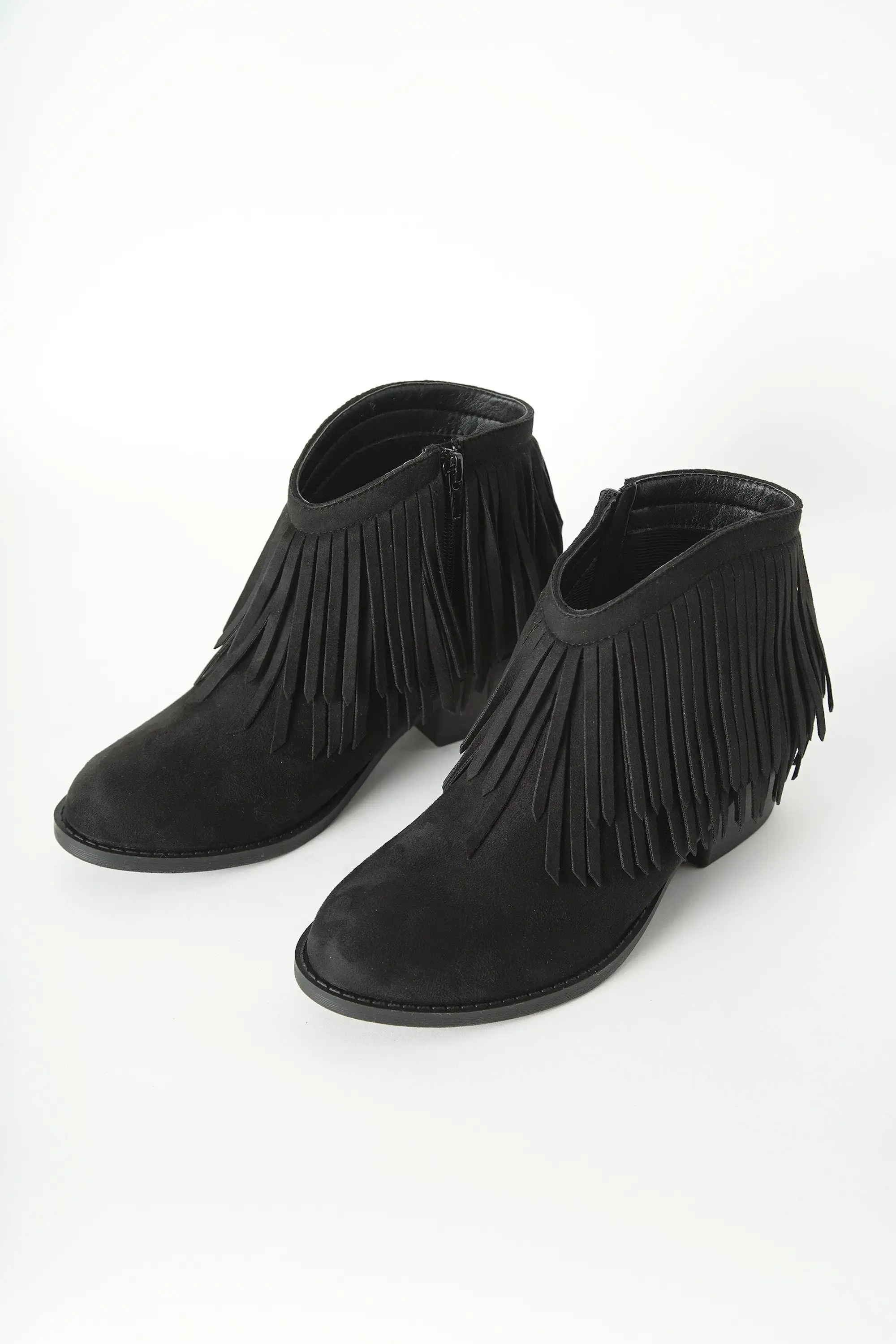 Western Fringe Ankle Boots