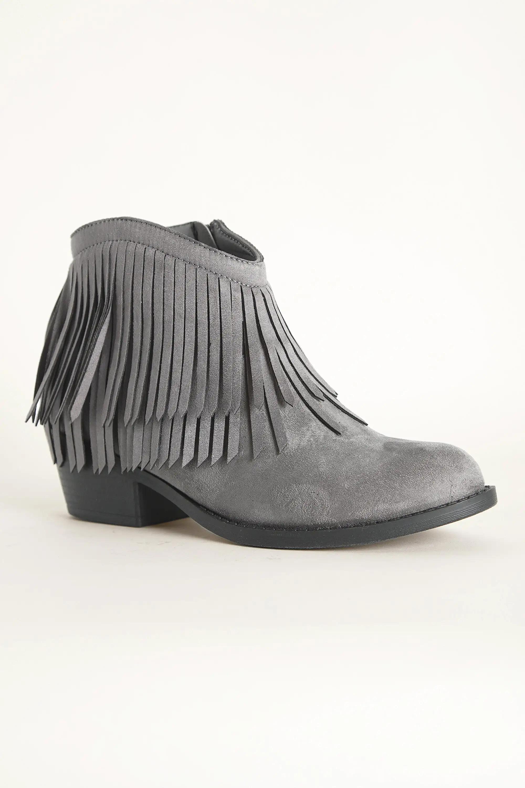 Western Fringe Ankle Boots