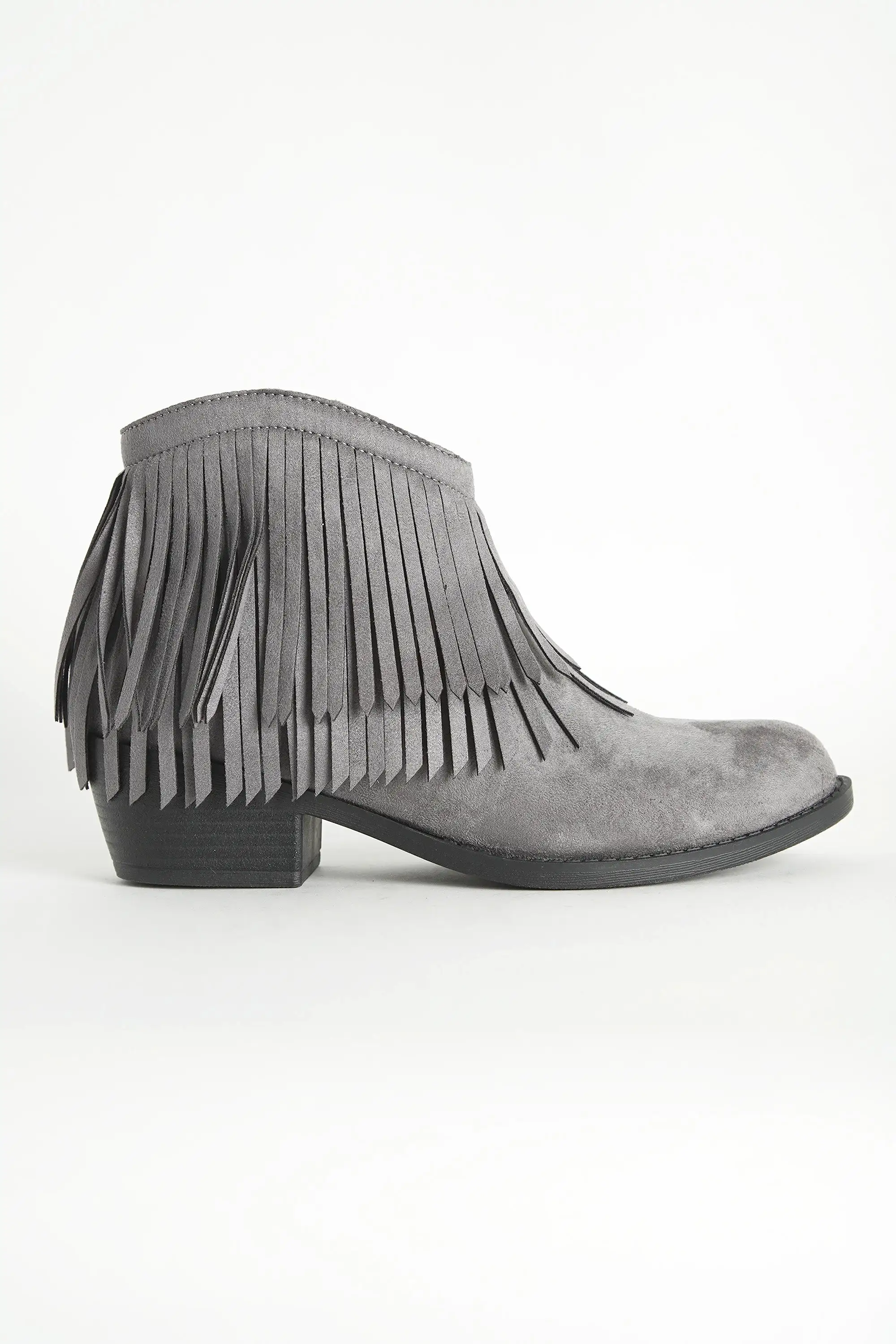 Western Fringe Ankle Boots