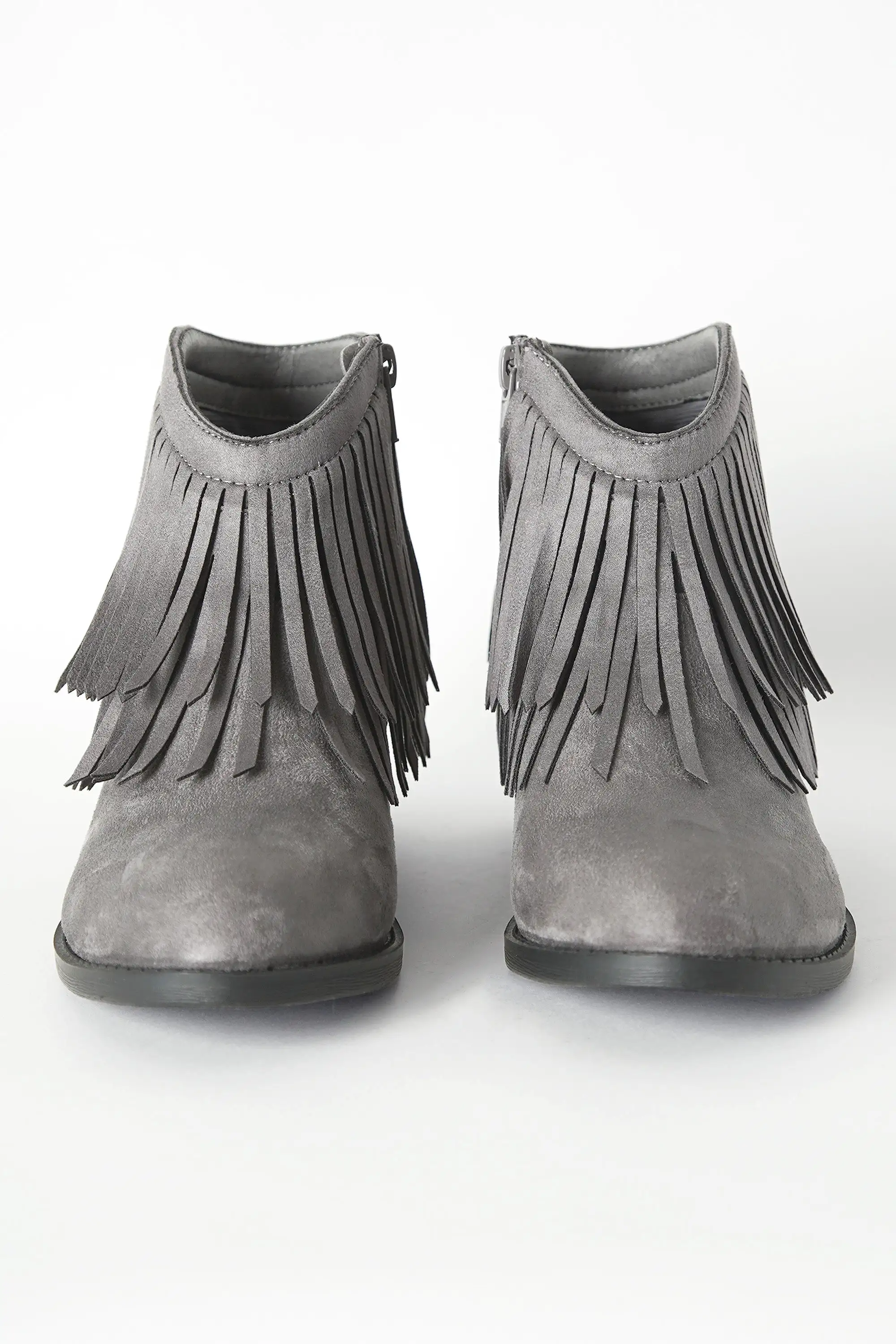 Western Fringe Ankle Boots