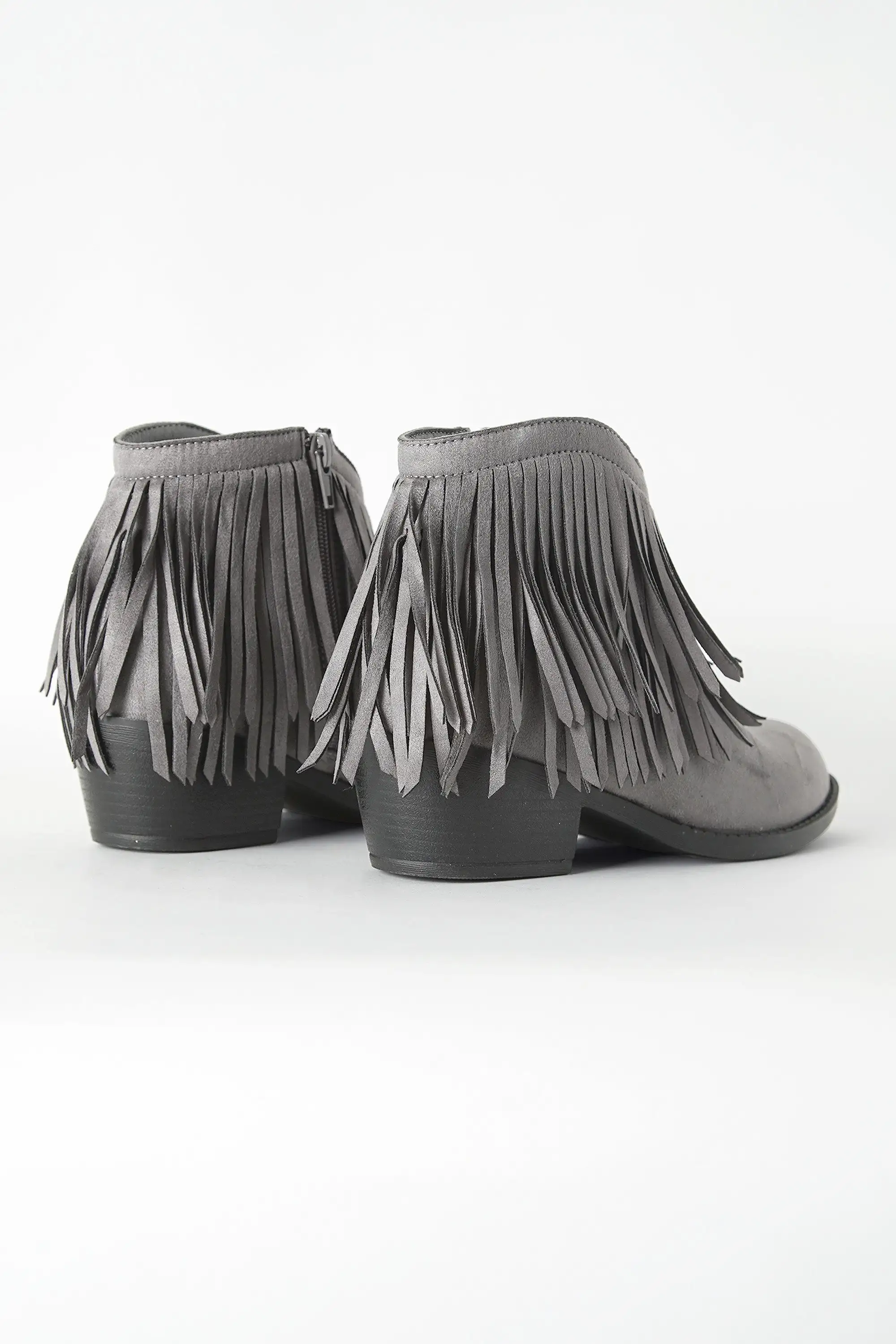 Western Fringe Ankle Boots