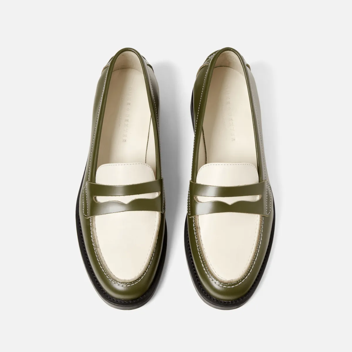 Wilde Olive + White Penny Loafer - Women's