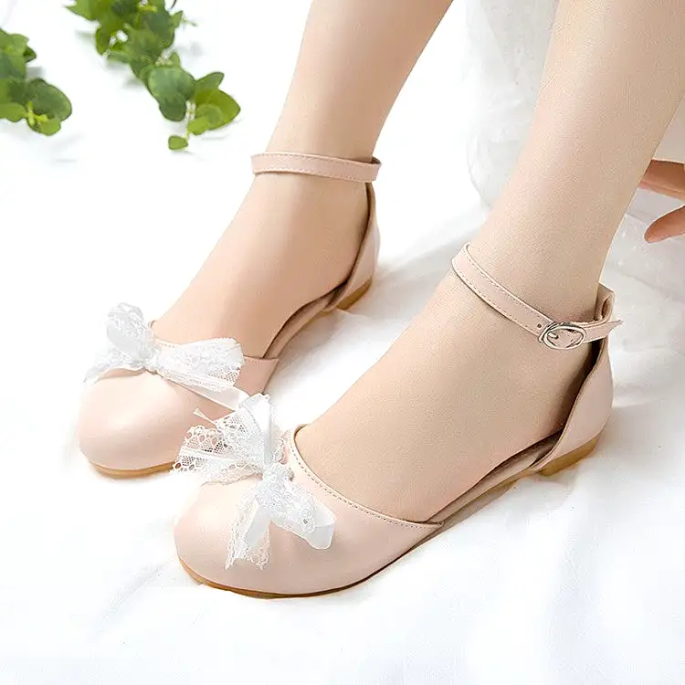 Women's Lace Knot Ankle Strap Flat Sandals