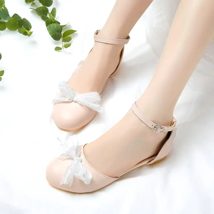 Women's Lace Knot Ankle Strap Flat Sandals