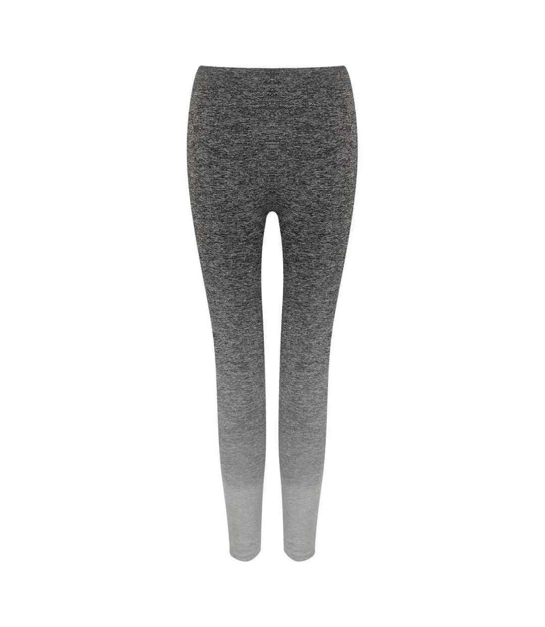 Womens/ladies fade seamless leggings dark grey/light grey marl Tombo