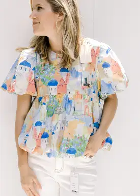 X European Vacation Short Sleeve Top