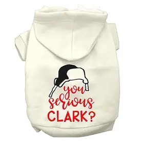 You Serious Clark? Christmas Dog Hoodie - Cream