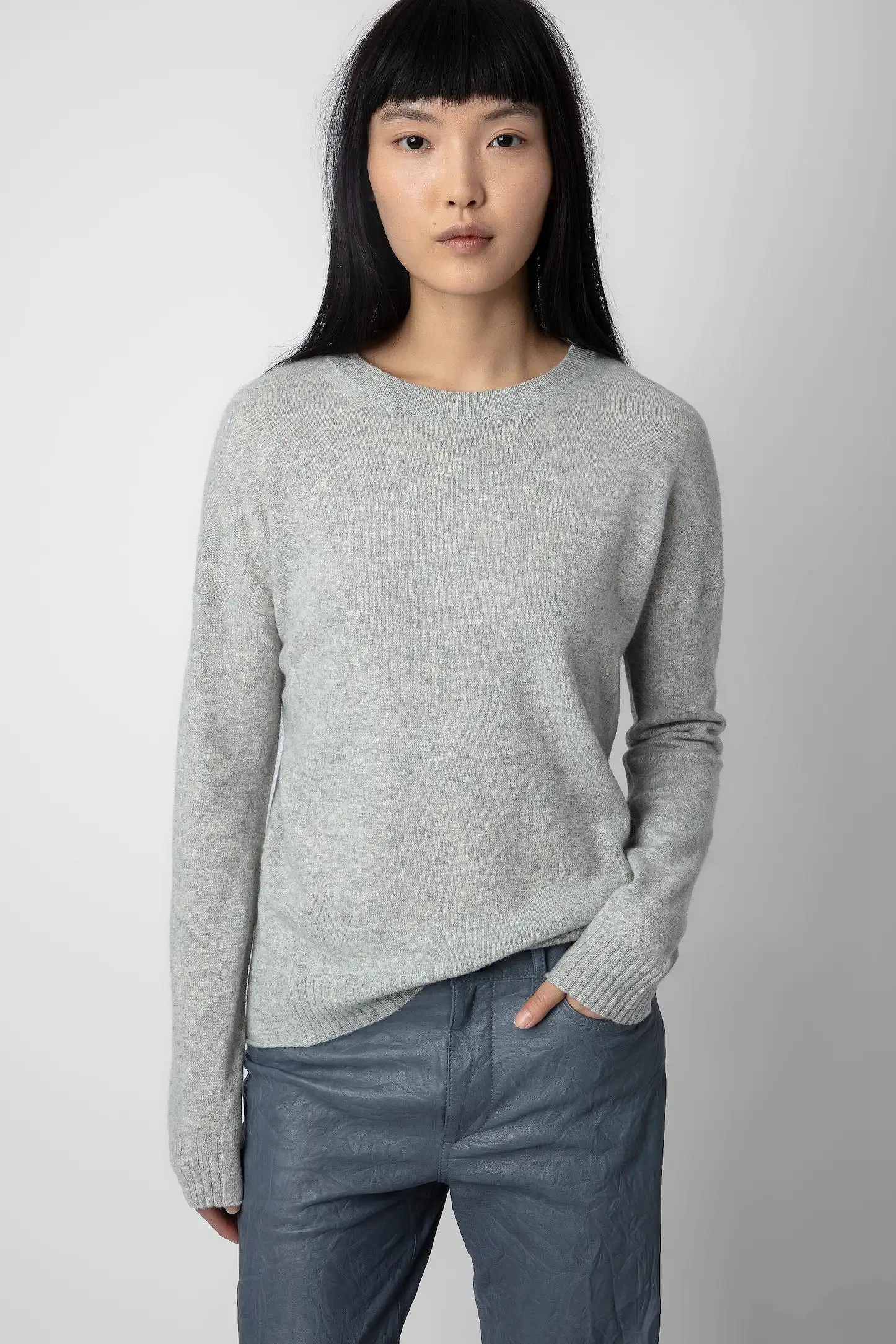 Zadig & Voltaire Cici WS Patch Lurex Destroy Cashmere Sweater