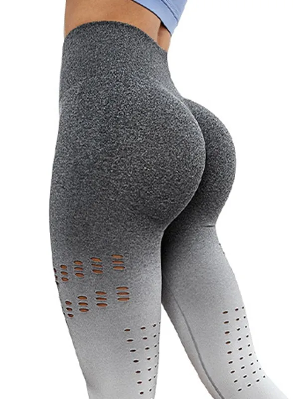 ZASUWA Female Ombre Fishnet Scrunch Bum Seamless Leggings