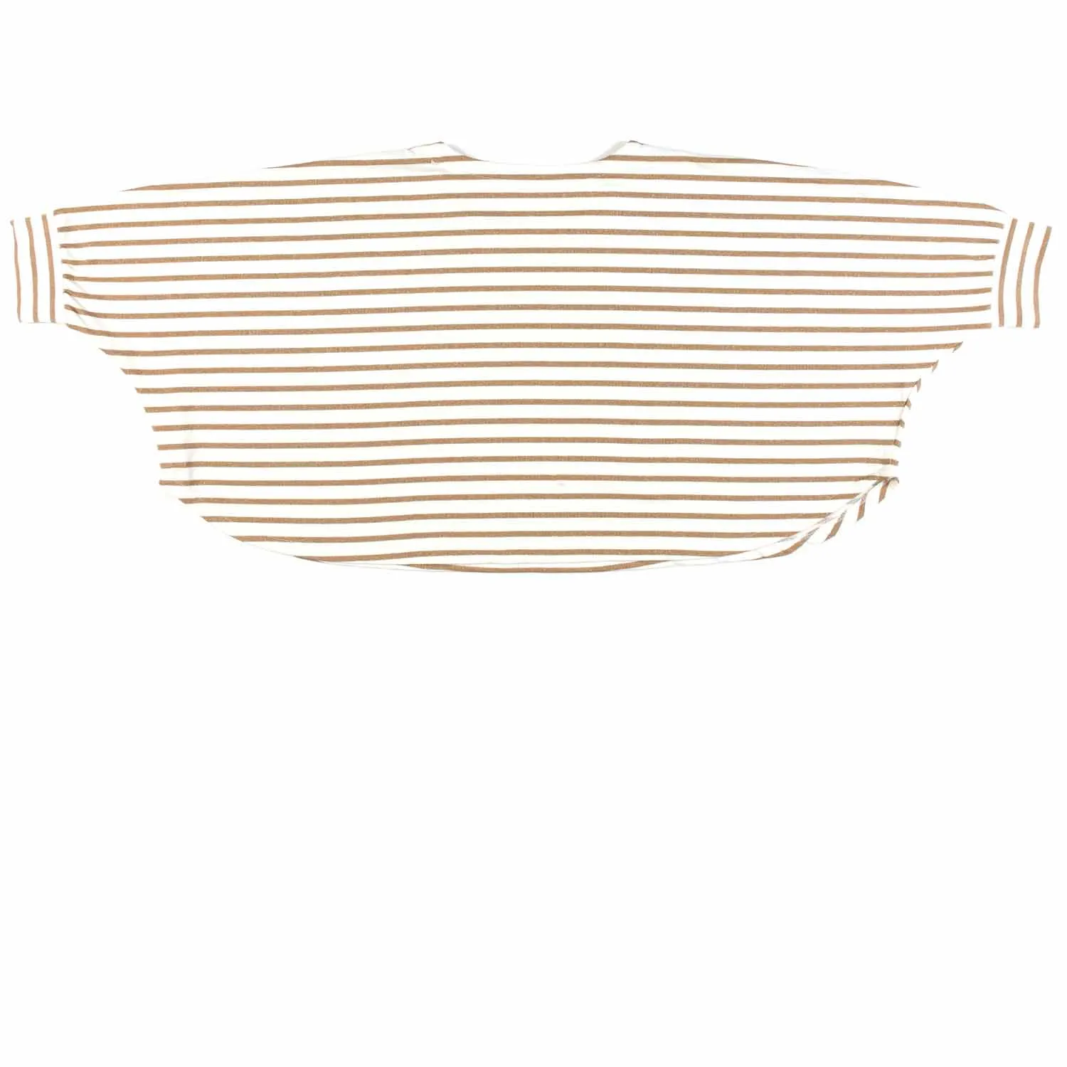 Zhoe & Tobiah Baby Top Cream And Gold Glitter Stripes