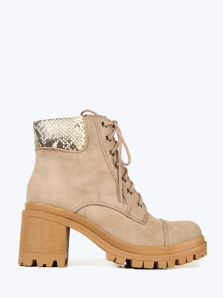 Zip-Up Chunky Heel Ankle Boots