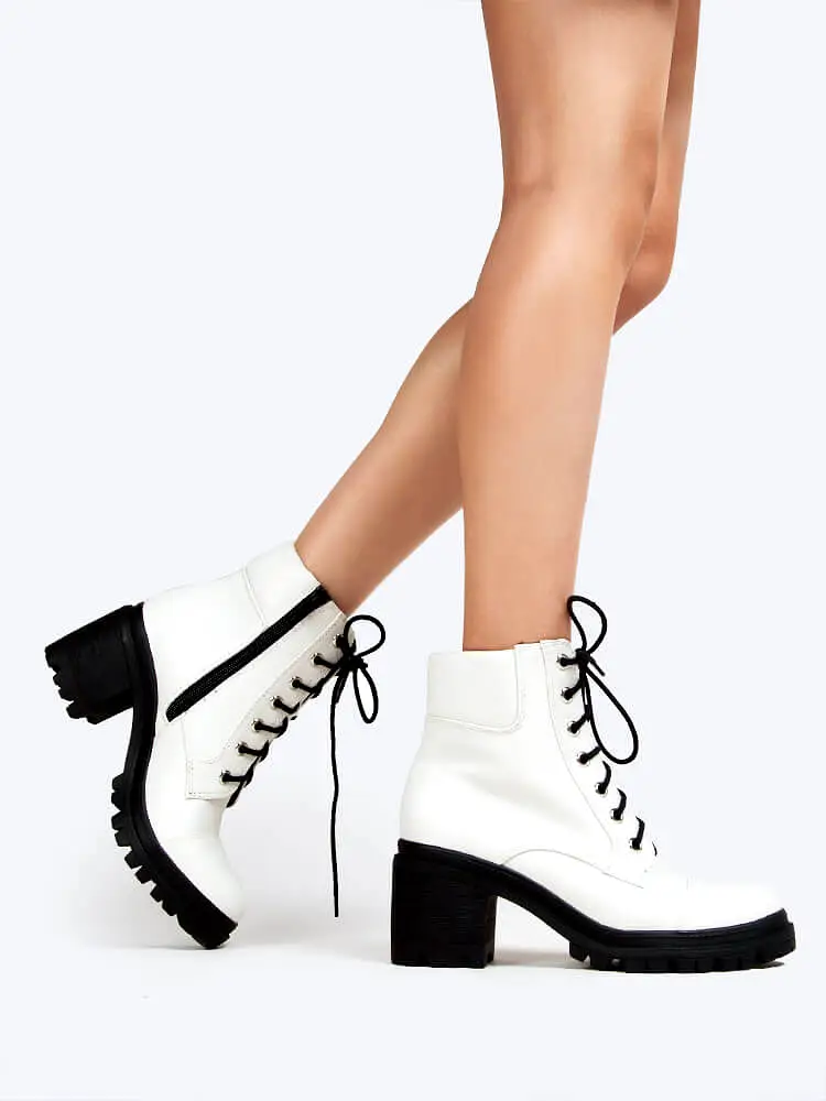 Zip-Up Chunky Heel Fashion Ankle Boots